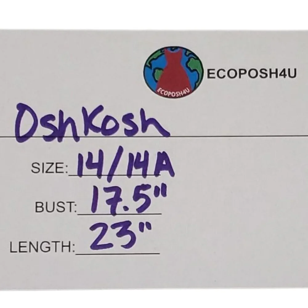 OshKosh B'Gosh Boys Long Sleeved Plaid Button Down Shirt with Hoodie 14/14A